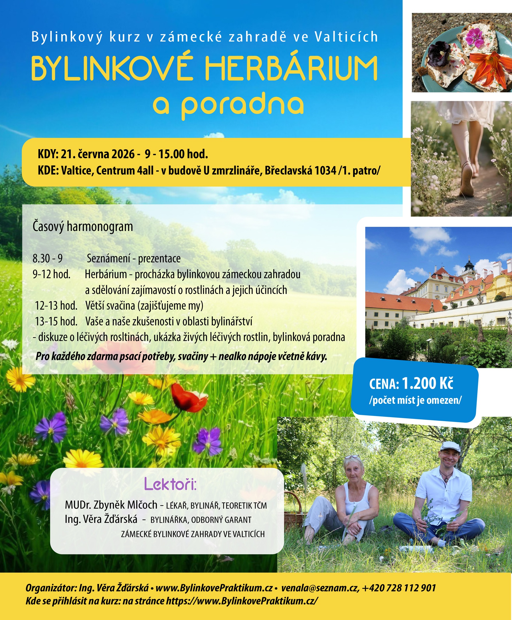 Bylinková procházka u zámku a poradna - Valtice 21.6.2026