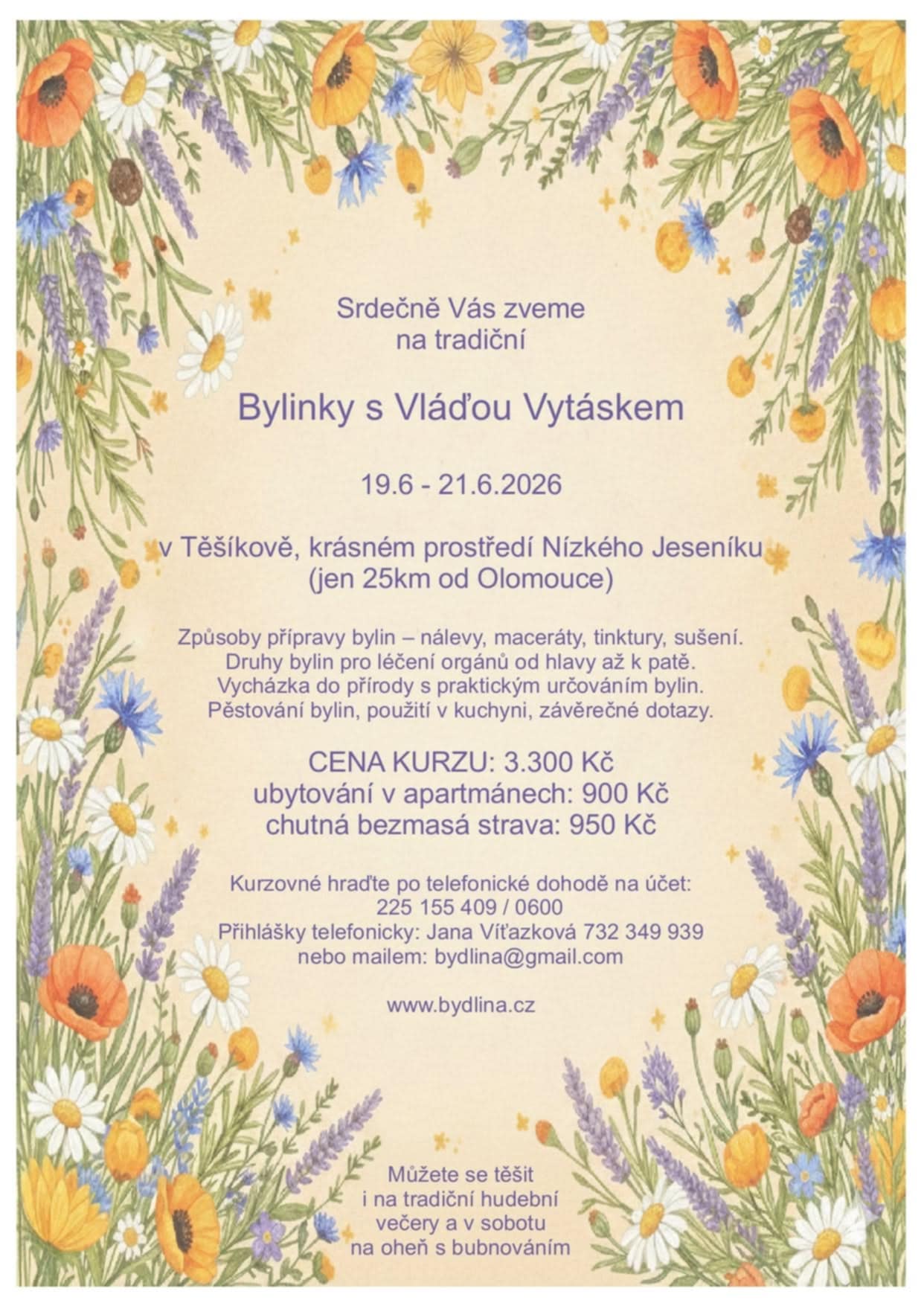 bylinkový kurz Těšíkov Vláďa Vytásek 2026
